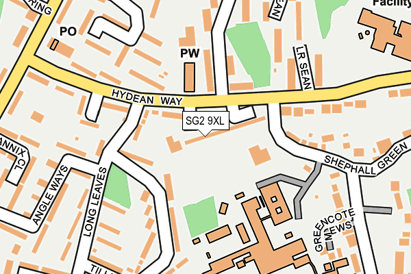 SG2 9XL map - OS OpenMap – Local (Ordnance Survey)