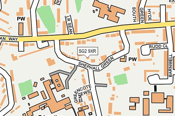 SG2 9XR map - OS OpenMap – Local (Ordnance Survey)