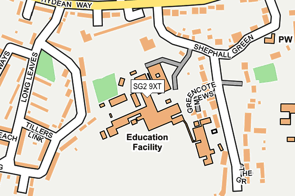 SG2 9XT map - OS OpenMap – Local (Ordnance Survey)