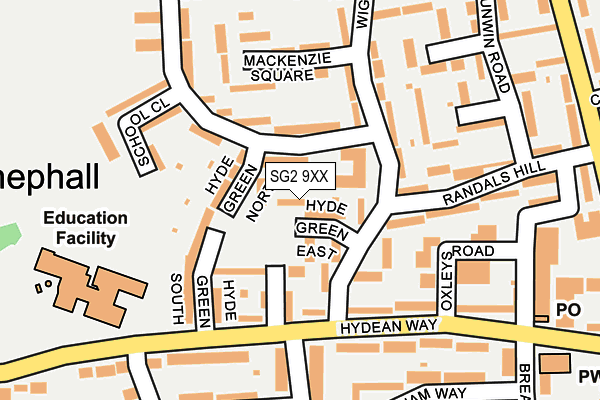 SG2 9XX map - OS OpenMap – Local (Ordnance Survey)