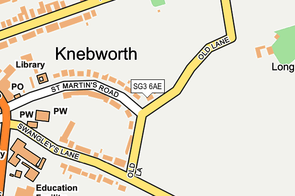 SG3 6AE map - OS OpenMap – Local (Ordnance Survey)