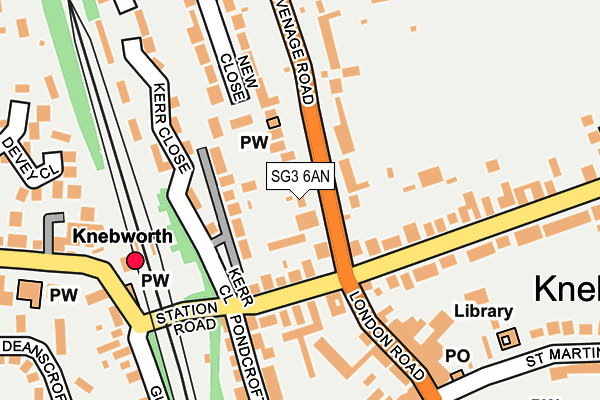 Map of KNEBWORTH PILATES STUDIO LTD at local scale