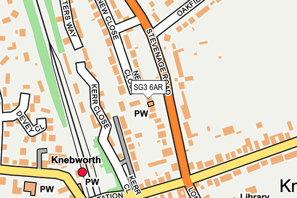 SG3 6AR map - OS OpenMap – Local (Ordnance Survey)