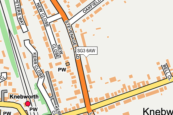 SG3 6AW map - OS OpenMap – Local (Ordnance Survey)