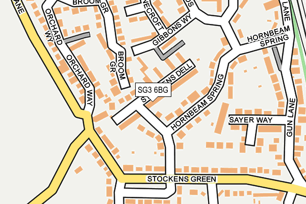 SG3 6BG map - OS OpenMap – Local (Ordnance Survey)