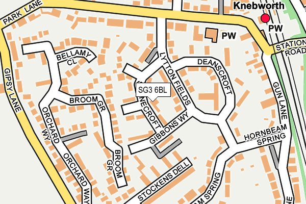 SG3 6BL map - OS OpenMap – Local (Ordnance Survey)