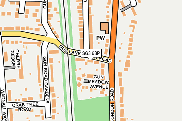 SG3 6BP map - OS OpenMap – Local (Ordnance Survey)