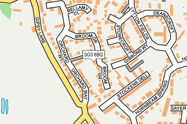 SG3 6BQ map - OS OpenMap – Local (Ordnance Survey)