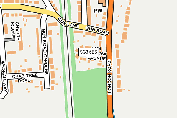 SG3 6BS map - OS OpenMap – Local (Ordnance Survey)