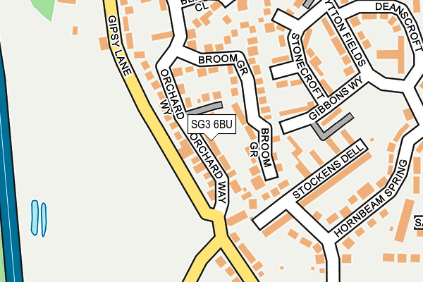 SG3 6BU map - OS OpenMap – Local (Ordnance Survey)