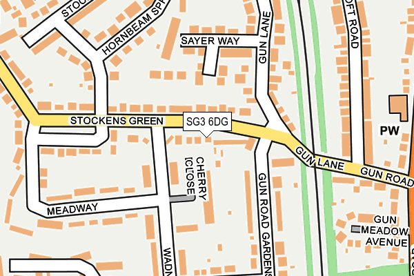 SG3 6DG map - OS OpenMap – Local (Ordnance Survey)