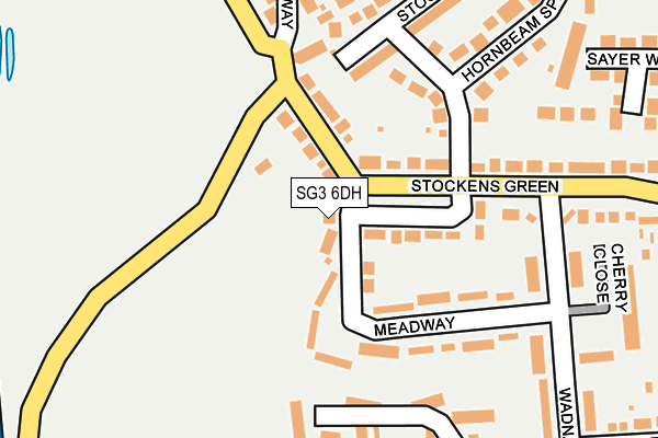 SG3 6DH map - OS OpenMap – Local (Ordnance Survey)