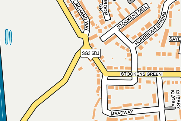 SG3 6DJ map - OS OpenMap – Local (Ordnance Survey)