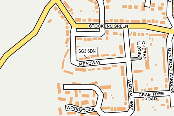 SG3 6DN map - OS OpenMap – Local (Ordnance Survey)