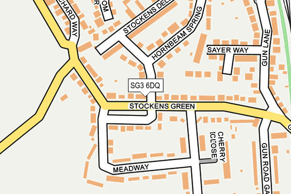 SG3 6DQ map - OS OpenMap – Local (Ordnance Survey)