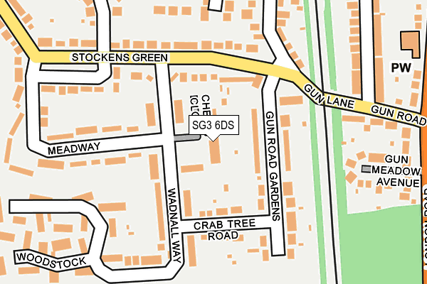 SG3 6DS map - OS OpenMap – Local (Ordnance Survey)