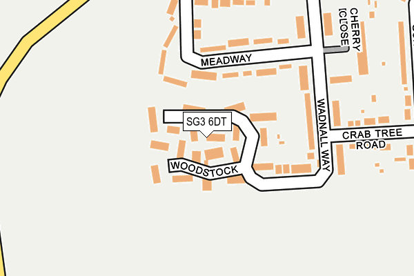 SG3 6DT map - OS OpenMap – Local (Ordnance Survey)