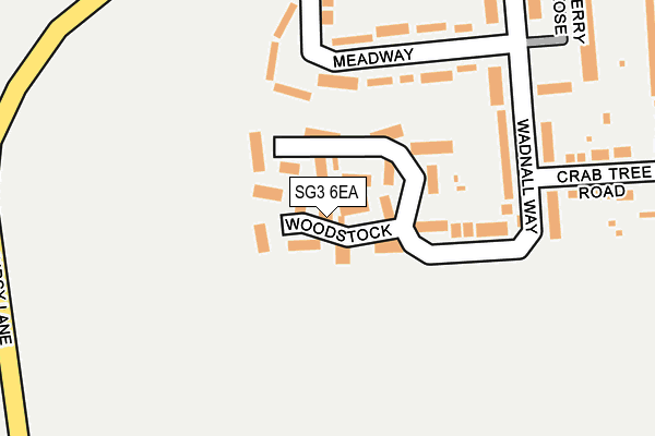 SG3 6EA map - OS OpenMap – Local (Ordnance Survey)