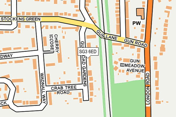 SG3 6ED map - OS OpenMap – Local (Ordnance Survey)