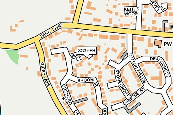 SG3 6EH map - OS OpenMap – Local (Ordnance Survey)