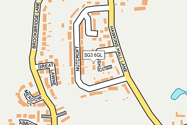 SG3 6GL map - OS OpenMap – Local (Ordnance Survey)