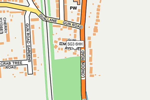 SG3 6HH map - OS OpenMap – Local (Ordnance Survey)
