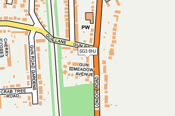 SG3 6HJ map - OS OpenMap – Local (Ordnance Survey)