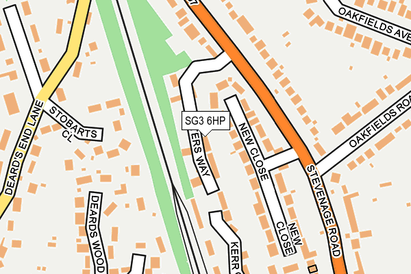 SG3 6HP map - OS OpenMap – Local (Ordnance Survey)