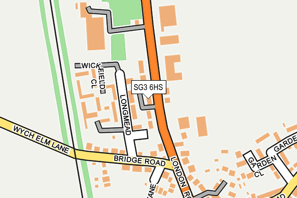 SG3 6HS map - OS OpenMap – Local (Ordnance Survey)