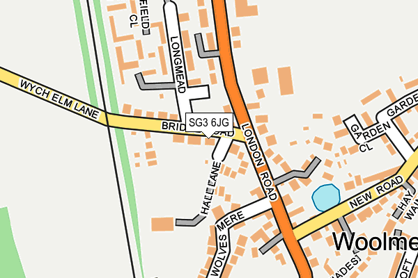 SG3 6JG map - OS OpenMap – Local (Ordnance Survey)