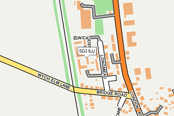 SG3 6JJ map - OS OpenMap – Local (Ordnance Survey)