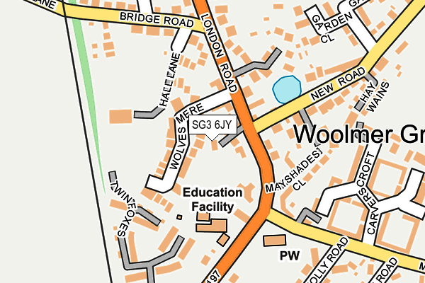 SG3 6JY map - OS OpenMap – Local (Ordnance Survey)