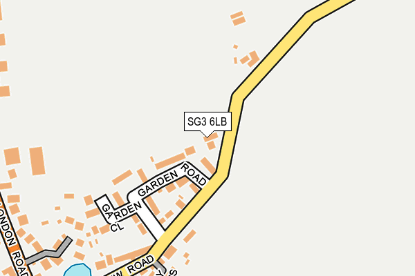 SG3 6LB map - OS OpenMap – Local (Ordnance Survey)