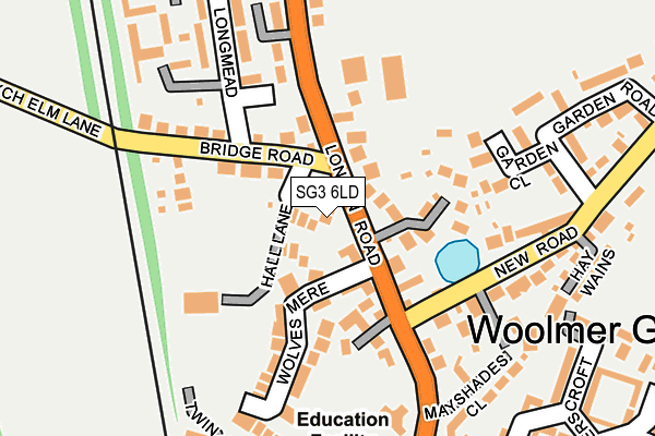 SG3 6LD map - OS OpenMap – Local (Ordnance Survey)