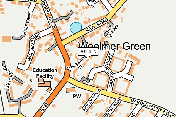 SG3 6LN map - OS OpenMap – Local (Ordnance Survey)
