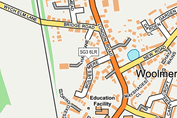 SG3 6LR map - OS OpenMap – Local (Ordnance Survey)