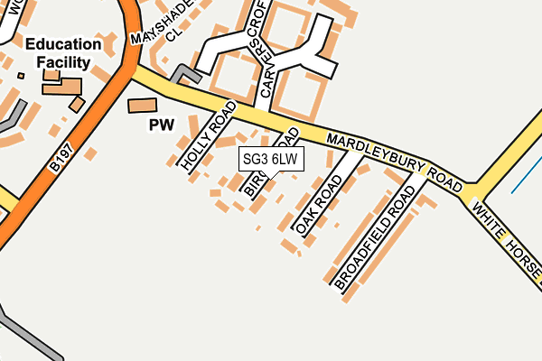 SG3 6LW map - OS OpenMap – Local (Ordnance Survey)