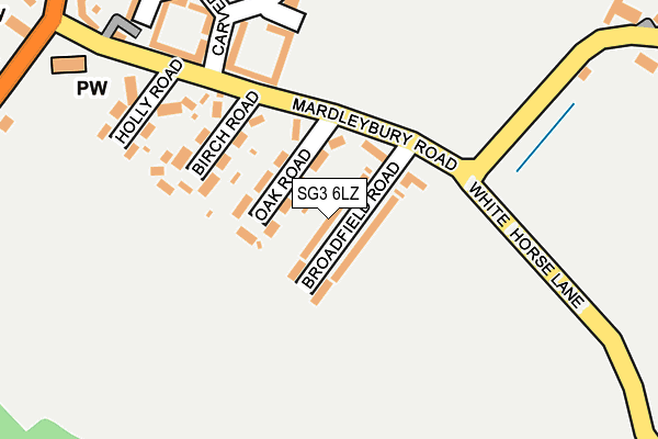 SG3 6LZ map - OS OpenMap – Local (Ordnance Survey)