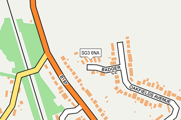 SG3 6NA map - OS OpenMap – Local (Ordnance Survey)