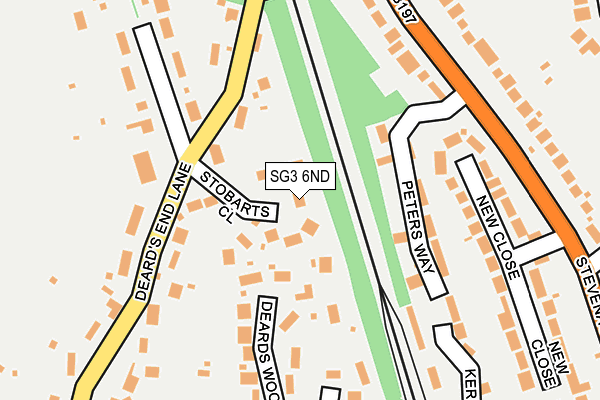 SG3 6ND map - OS OpenMap – Local (Ordnance Survey)