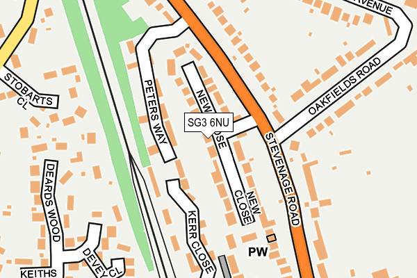 SG3 6NU map - OS OpenMap – Local (Ordnance Survey)