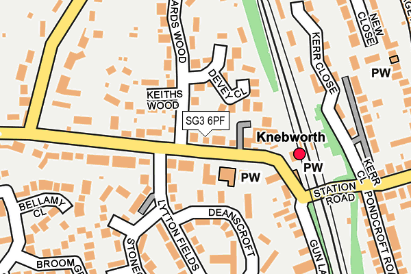 SG3 6PF map - OS OpenMap – Local (Ordnance Survey)