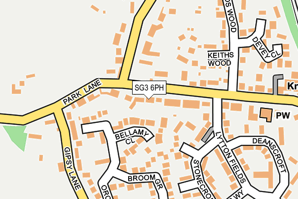 SG3 6PH map - OS OpenMap – Local (Ordnance Survey)