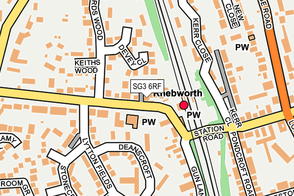 SG3 6RF map - OS OpenMap – Local (Ordnance Survey)