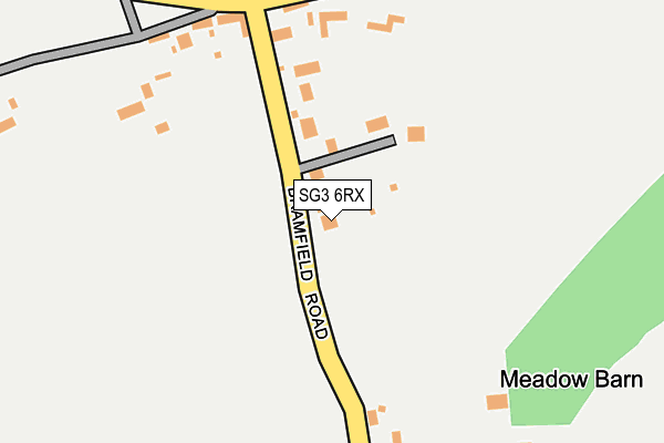 SG3 6RX map - OS OpenMap – Local (Ordnance Survey)