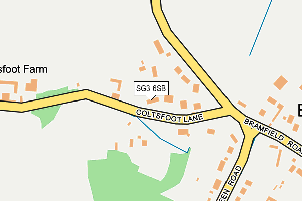 SG3 6SB map - OS OpenMap – Local (Ordnance Survey)