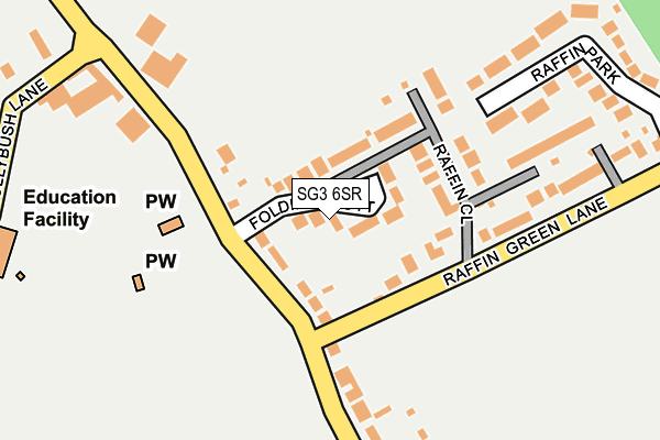 SG3 6SR map - OS OpenMap – Local (Ordnance Survey)