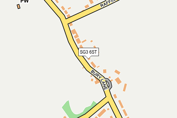 SG3 6ST map - OS OpenMap – Local (Ordnance Survey)