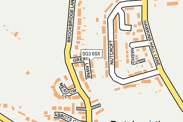 SG3 6SX map - OS OpenMap – Local (Ordnance Survey)