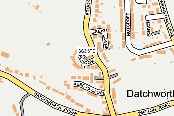 SG3 6TD map - OS OpenMap – Local (Ordnance Survey)